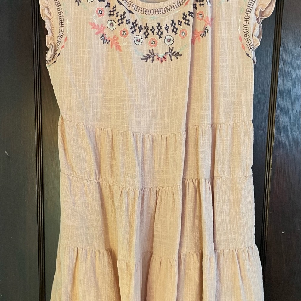 Embroidered Gauze Dress
